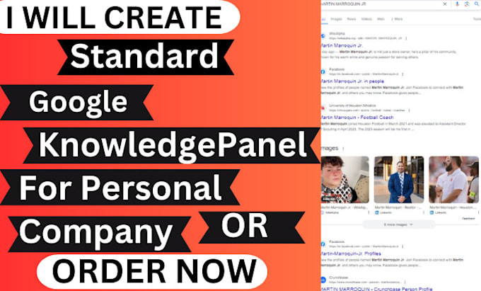 Gig Preview - Create approved go0gle knowledge panel for personal and business