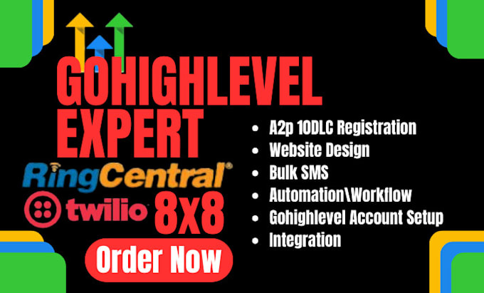 Gig Preview - Do 10dlc a2p gohighlevel verification twilio,ringcentral tcr sms ivr grasshopper