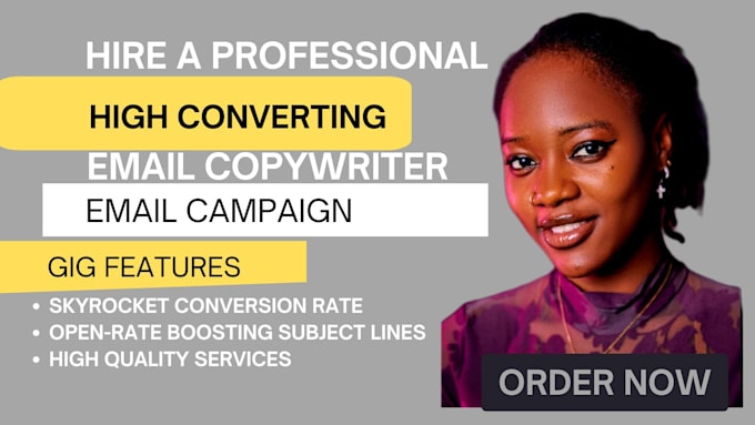 Gig Preview - Write high conversion email copy that skyrockets sales as your copywriter