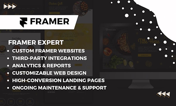 Gig Preview - Design framer website figma to framer fix framer website framer landing page wix