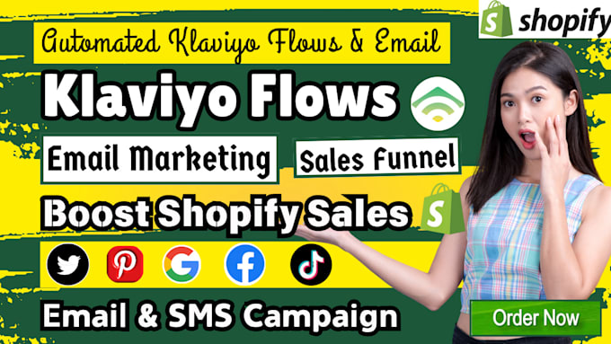 Gig Preview - Klaviyo email marketing klaviyo flows boost shopify website ecommerce marketing