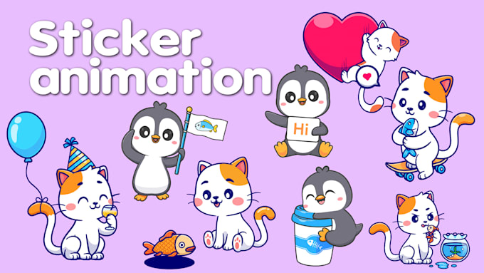 Gig Preview - Create custom sticker animation for telegram and other social networks