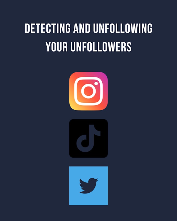 Gig Preview - Detect who not following you on instagram, x, tiktok