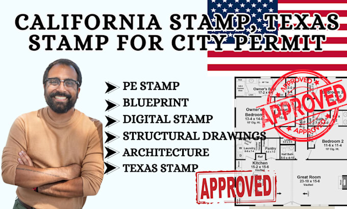 Gig Preview - Do california licensed, structural engineer, usa stamp, pe stamp for city permit