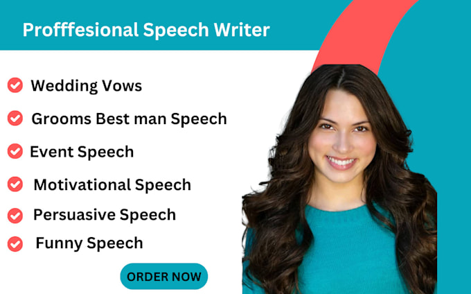 Bestseller - write you an inspiring and professional speech for any event