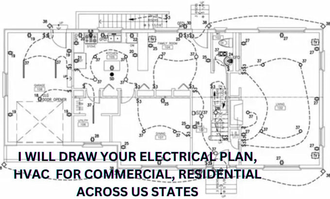 Gig Preview - Draw your electrical plan, hvac  for commercial, residential across us states