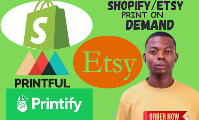 Gig Preview - Design custom products for shopify etsy on printful printify