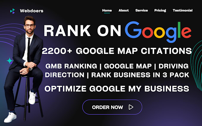 Gig Preview - Do google map citation gmb ranking local seo with business page optimization