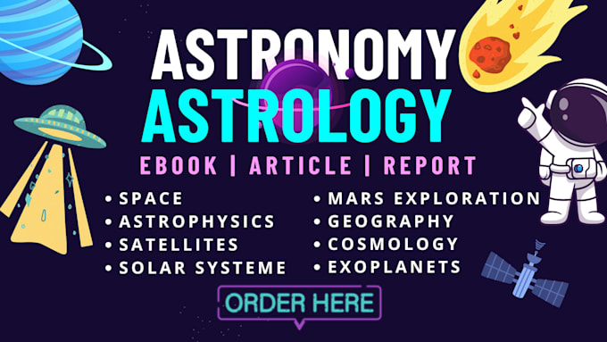 Gig Preview - Research, ghostwrite astronomy space ebook astrophysics article report writing