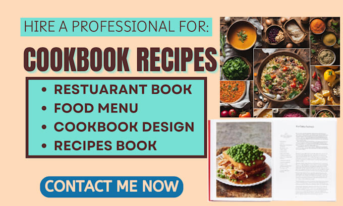 Gig Preview - Design cookbook recipes, food menu, recipes book layout airfryer diet, menu plan