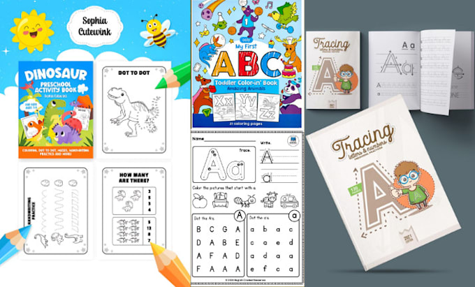 Bestseller - do kids activity book alphabet letter tracing adult coloring book cover interior