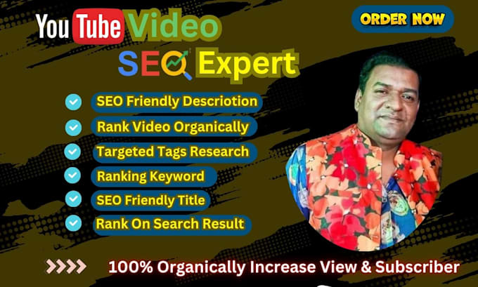 Gig Preview - Be your youtube video SEO expert and rank you top