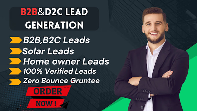 Gig Preview - Generate niche targeted email list, d2c and b2b lead generation for any industry