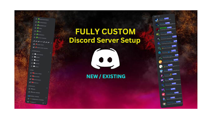 Gig Preview - Making custom discord server with,in 46hours