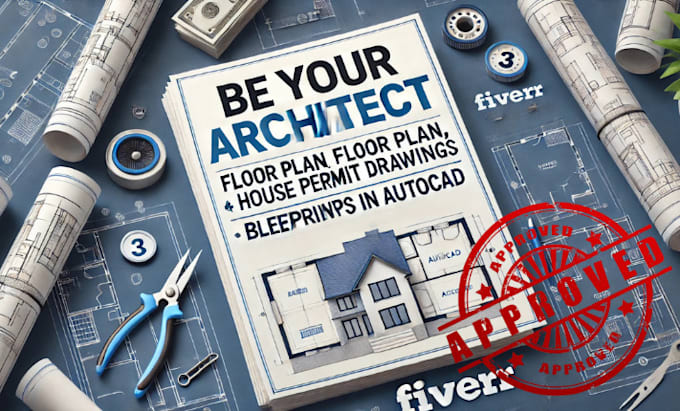 Gig Preview - Be your architect for floor plan, house permit drawings, blueprints in autocad