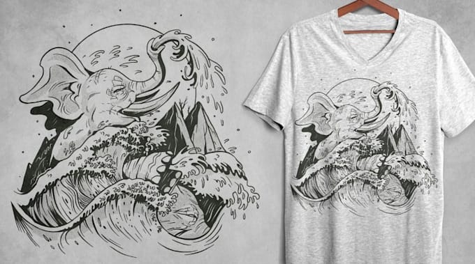 Gig Preview - Draw premium hand drawn illustration t shirt logo design