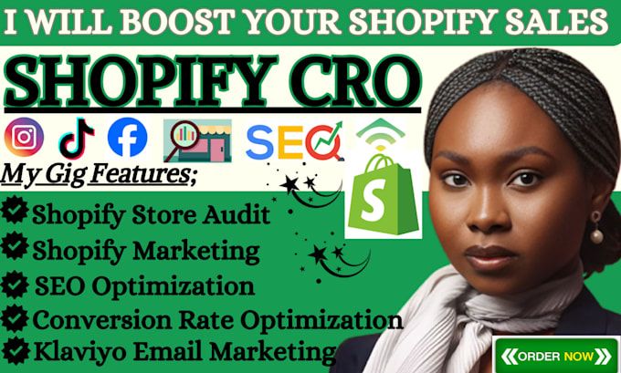 Gig Preview - Boost your shopify store sales with shopify markerting store audit shopify cro