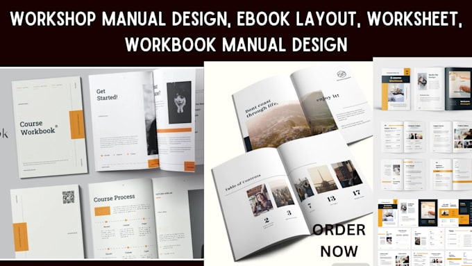 Gig Preview - Design worksheets, ebook layout, children, workbook, workshop manual design