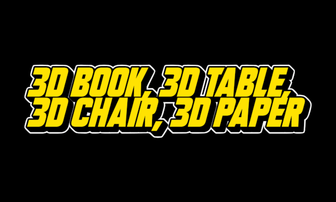 Gig Preview - 3d table, 3d book, 3d paper, 3d chair