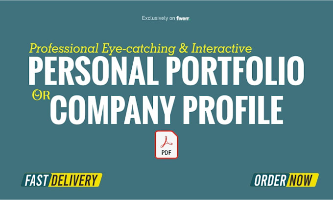 Gig Preview - Design stunning interactive personal portfolio or company profile in 2 hr