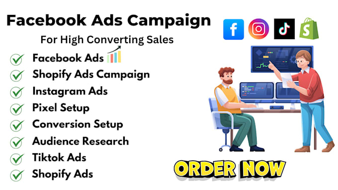 Gig Preview - Set up and manage your facebook ads and instagram ads