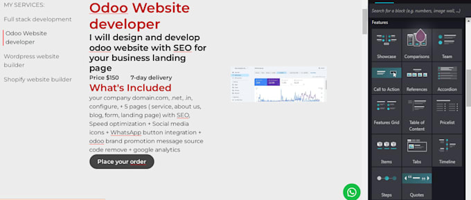 Gig Preview - Design and develop odoo website with SEO for your business landing page