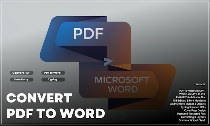 Gig Preview - Quickly and accurately convert pdf to word document