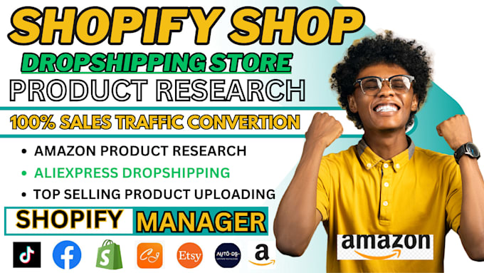 Gig Preview - Amazon product research walmart ebay dropshipping trending listing shopify store