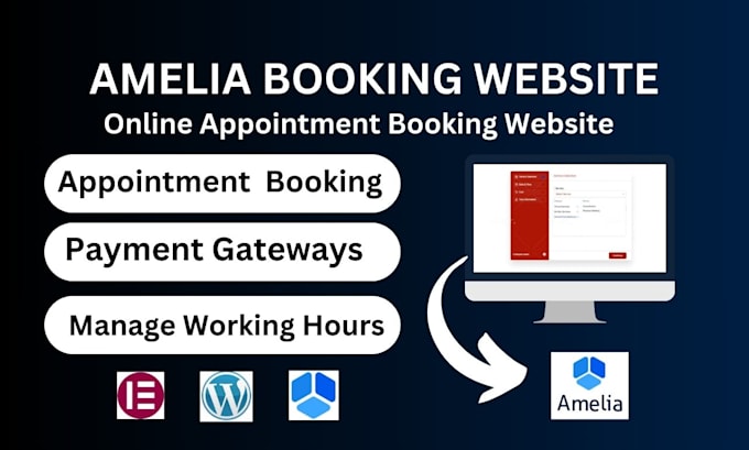 Gig Preview - Add online system create wordpress appointment booking website amelia elementor