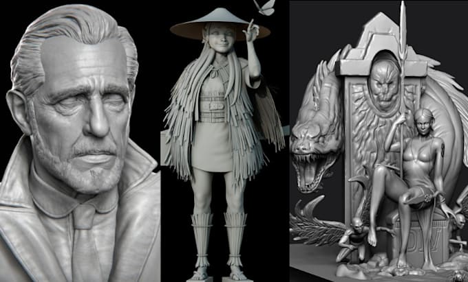 Bestseller - sculpt custom 3d character model stl file for dnd miniature printing in blender