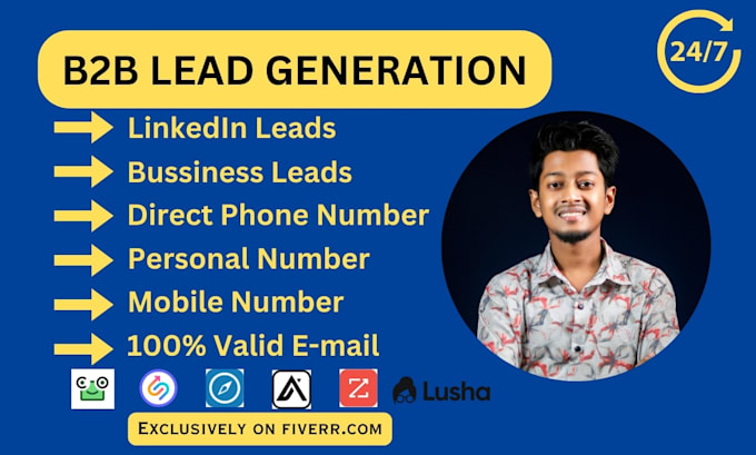 Gig Preview - Do b2b lead generation linkedin sales leads direct phone number