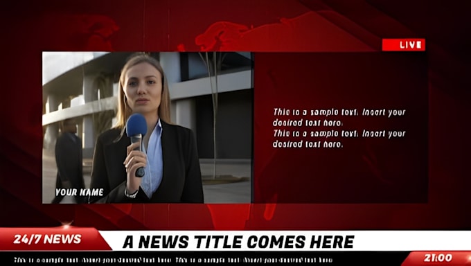 Gig Preview - Create a realistic breaking news video as your spokesperson