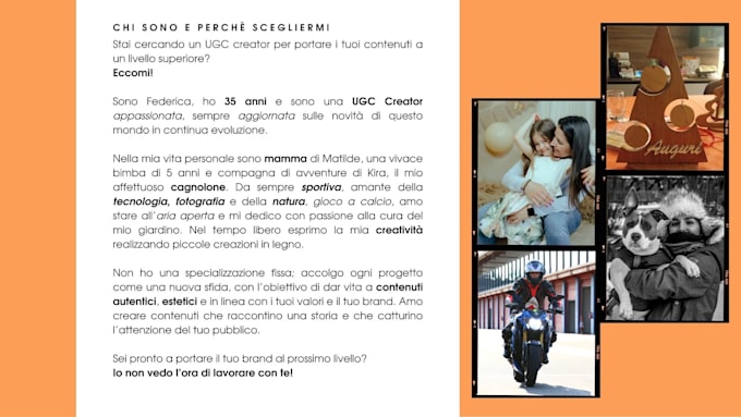 Gig Preview - Create ugc videos in italian with my little girl