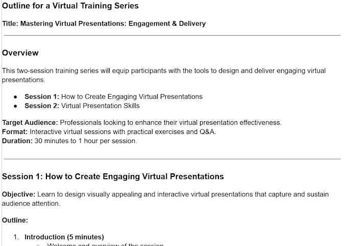 Gig Preview - Develop training material and complete instructional design