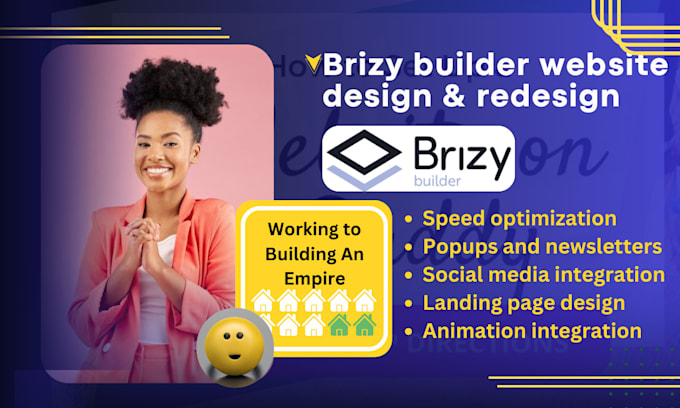 Gig Preview - Create a business website with brick brizy builder, setup brizy builder