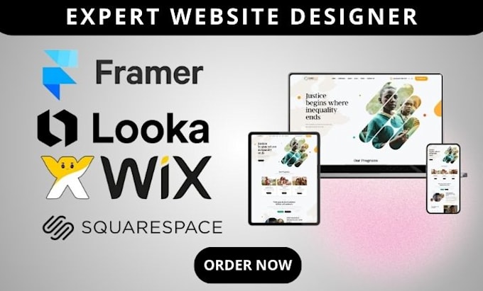 Gig Preview - Do framer template website design wix looka redesign squarespace developer