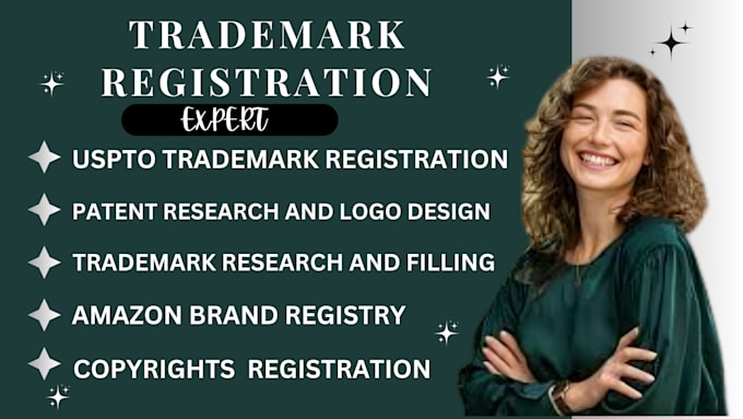 Gig Preview - Do trademark registration, patent and trademark research, US UK, uspto trademark