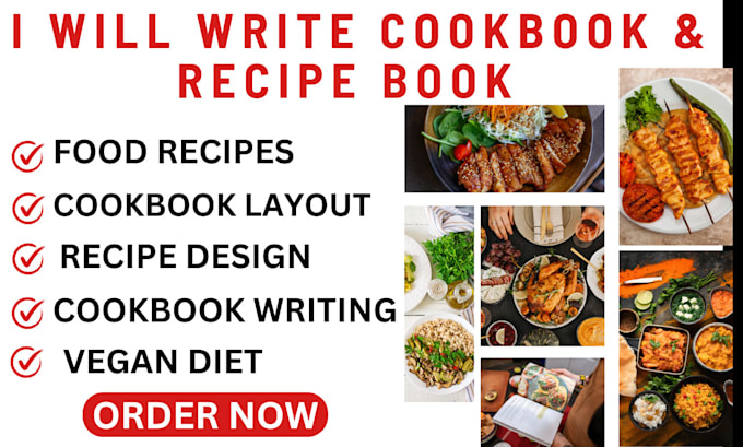 Gig Preview - Recipe book writer cookbook writer design cookbook formatting food recipe ebook