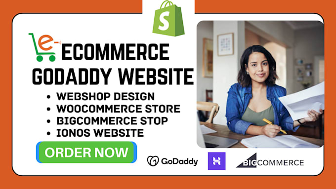 Gig Preview - Ecommerce godaddy hostinger ionos website, woocommerce, webshop, wix ecommerce