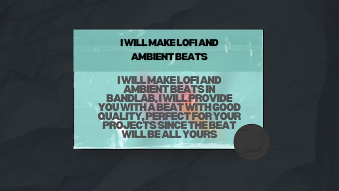 Bestseller - make ambient or lofi beats