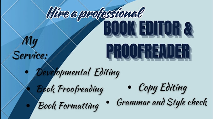 Gig Preview - Be your developmental editor for book editing, book formatting and fiction story