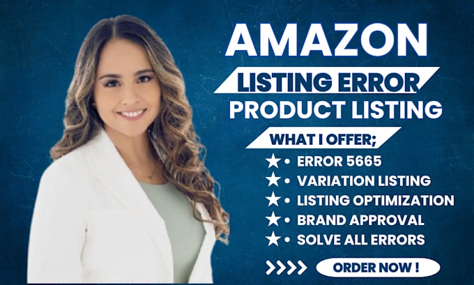 Gig Preview - Fix amazon listing error amazon variation listing errors 5665 product listing