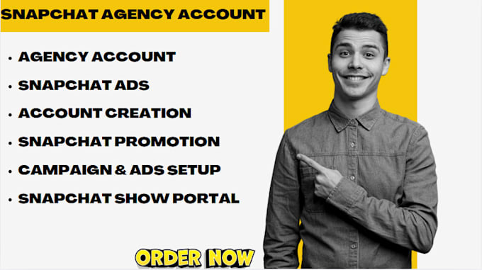 Gig Preview - Create an approved snapchat agency account, snapchat ads, show portal