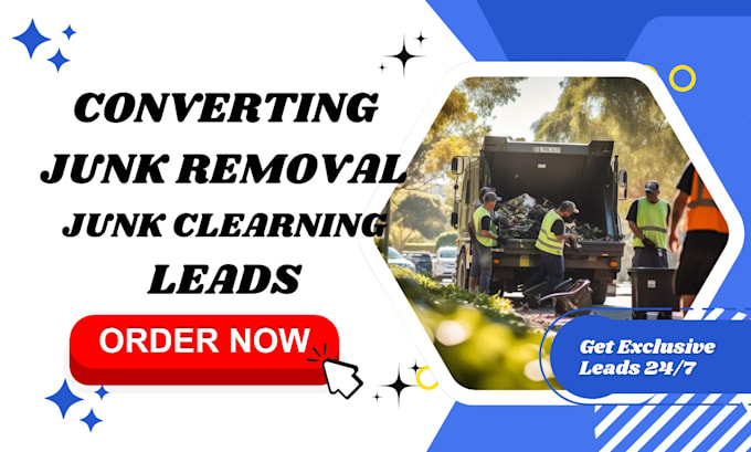 Gig Preview - Generate junk removal leads junk cleaning leads landing page junk removal funnel