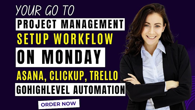 Gig Preview - Setup workflow on monday, asana, trello, slack, gohighlevel automation