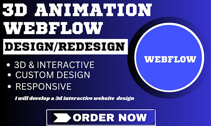 Bestseller - do 3d interactive webflow website animation 3d spline 3d apple scroll website