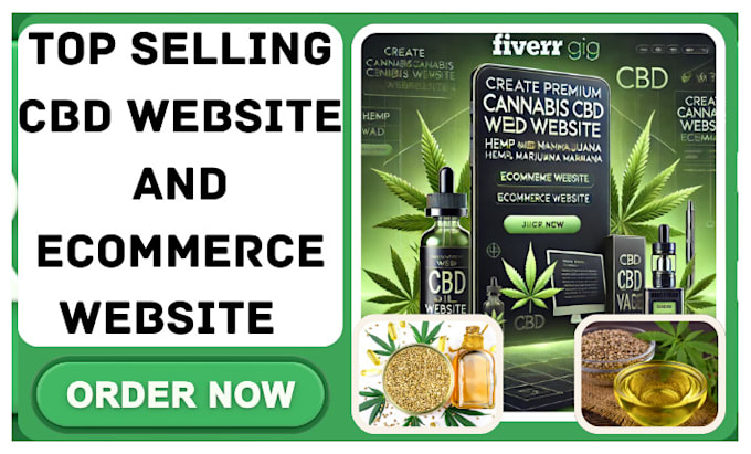 Gig Preview - Create premium cannabis cbd website hemp weed marijuana vape ecommerce website