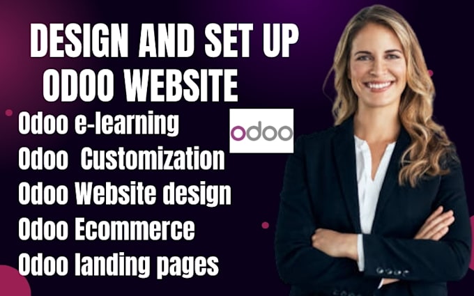 Gig Preview - Setup odoo elearning, design odoo website, odoo erp and odoo landing page design