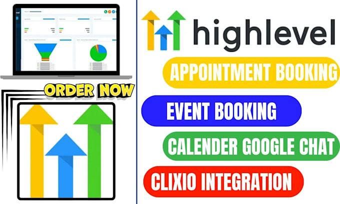 Bestseller - setup gohighlevel event booking calender google chat on crm workflow a2p clixio