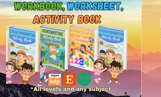 Gig Preview - Design kids worksheets, activity books, and coloring books